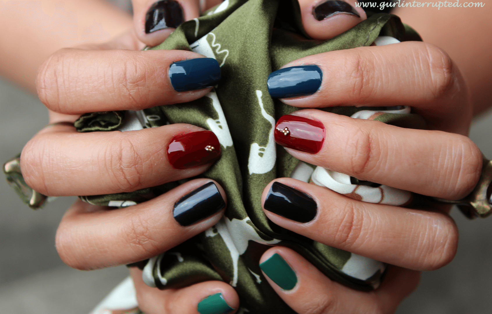 Bejewelled Nails and Jewel Tones Manicure, nails, nail polish, nail art, nail design, OPI, OPI Nail Polish NZ, beauty, beauty blog nz, fashion blog nz, style blog nz, angie fredatovich, gurlinterrupted, girl interrupted, jewels, accessories nz